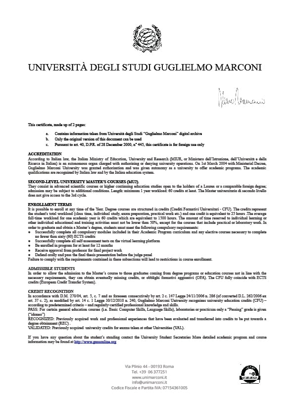 Certificate