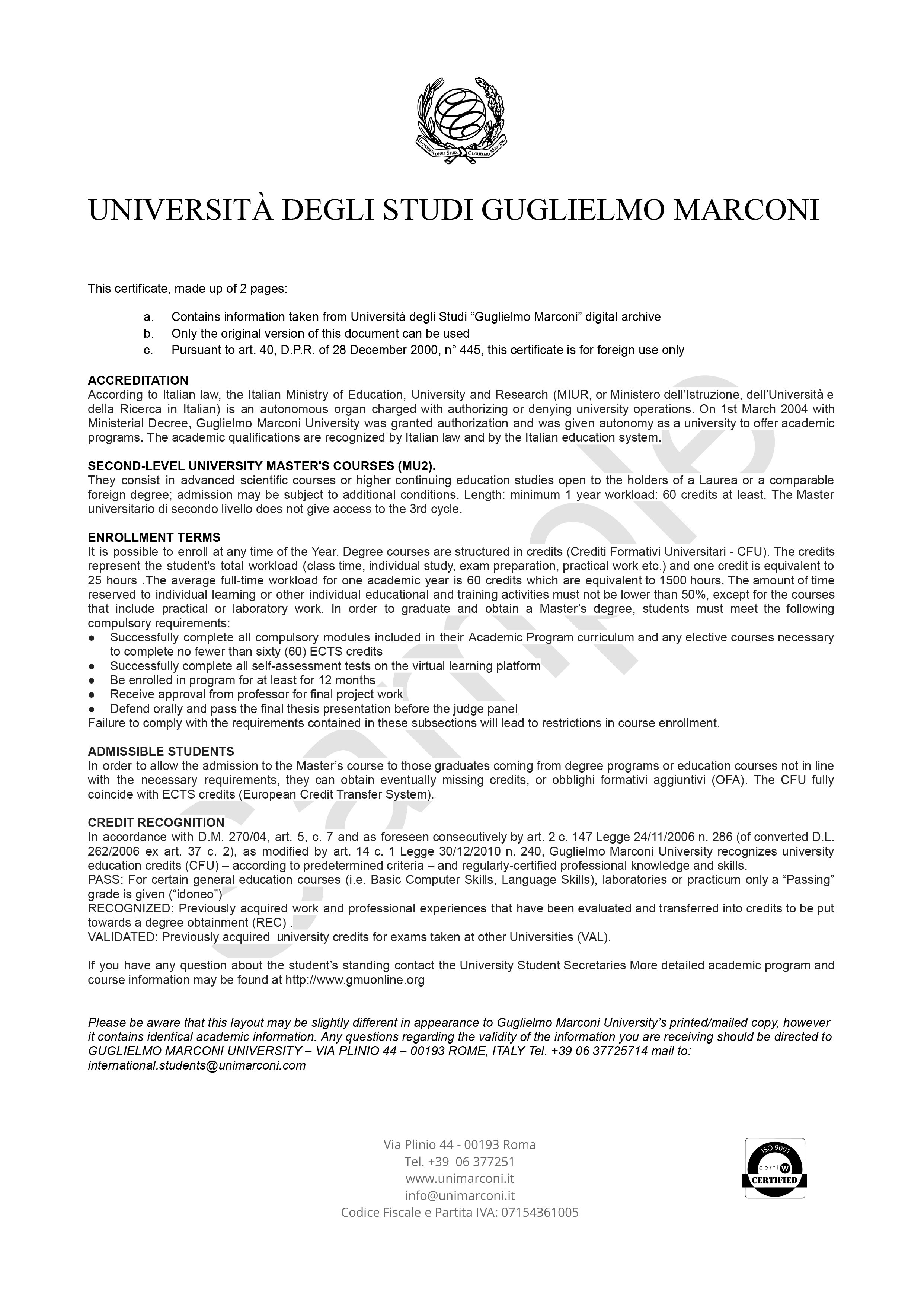 Certificate