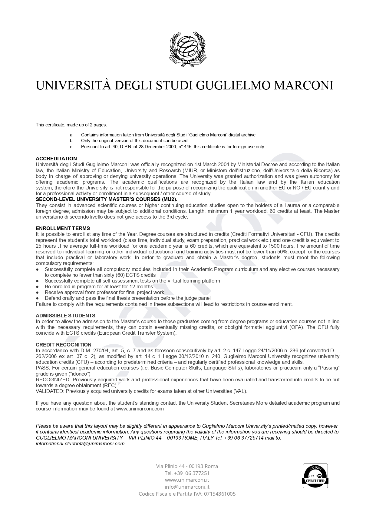 Certificate
