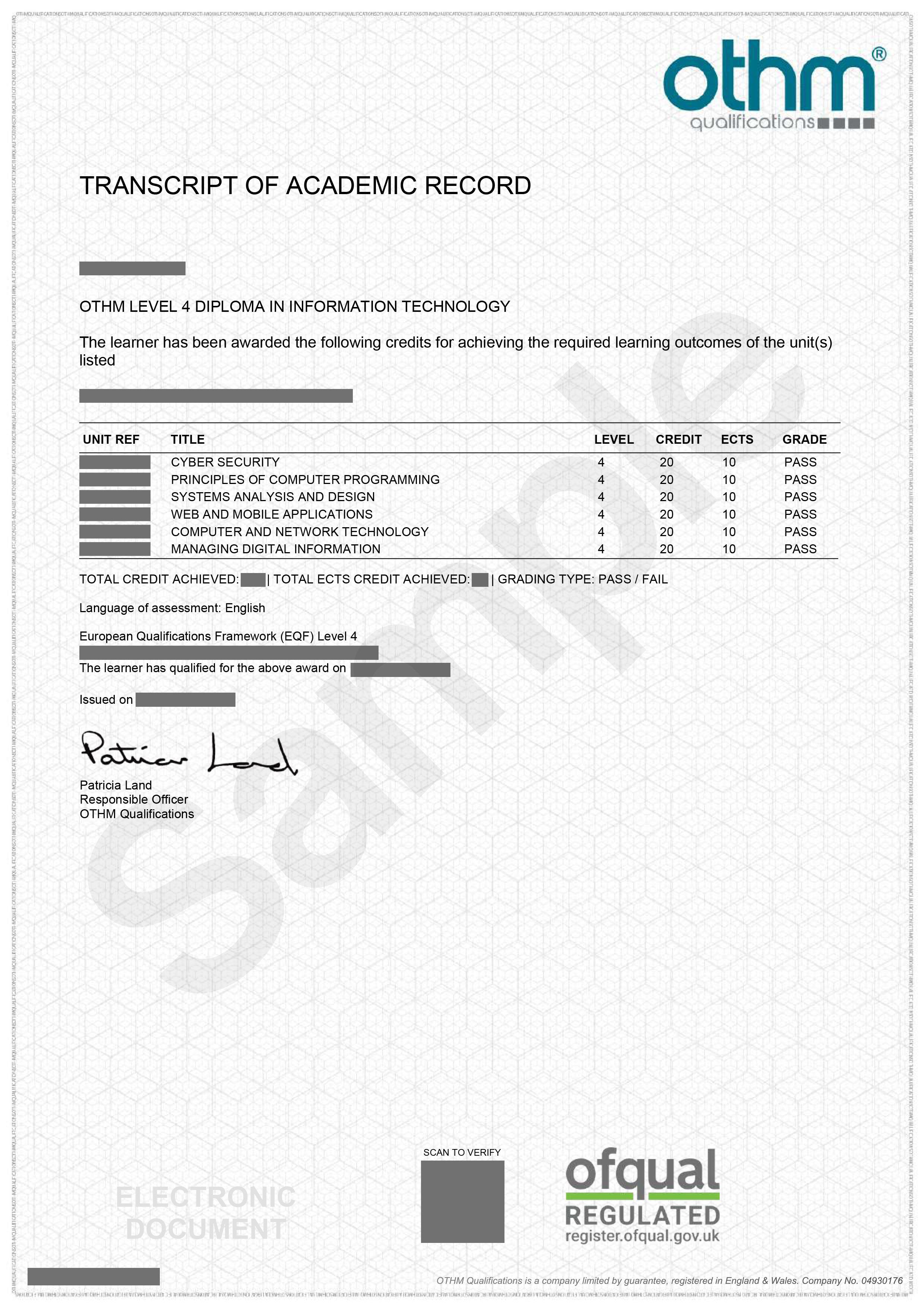 Certificate