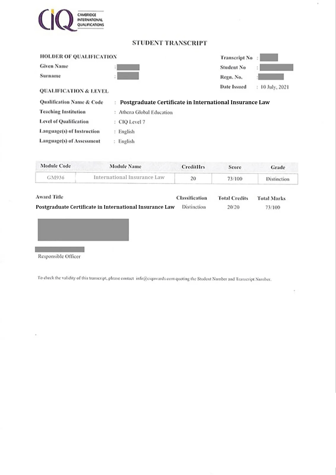 Certificate