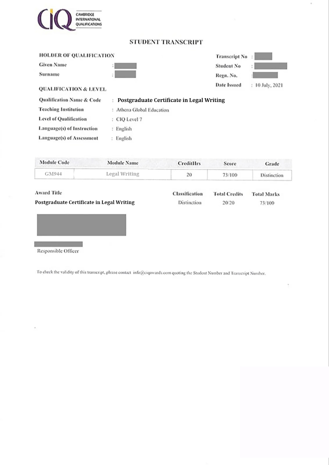 Certificate