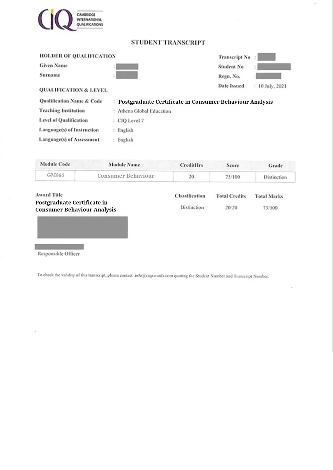 Certificate
